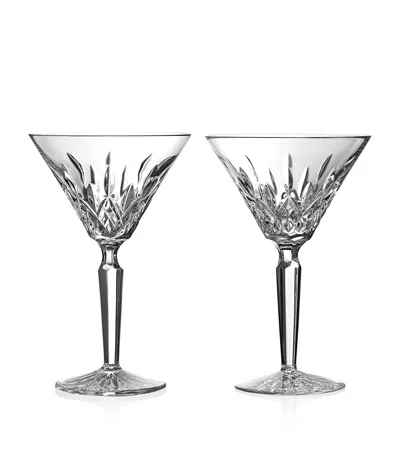 Waterford Set Of 2 Lismore Martini Glasses In Transparent