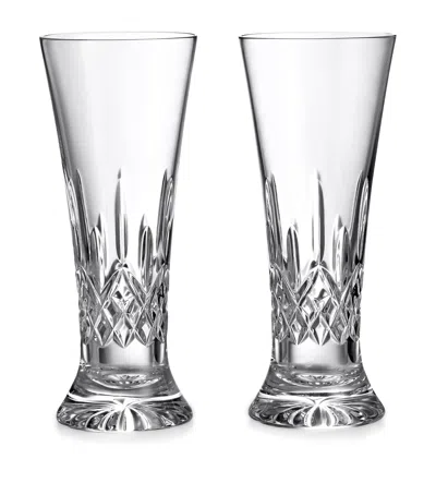 Waterford Lismore Crystal Pilsner Glasses Set-of-two In Clear