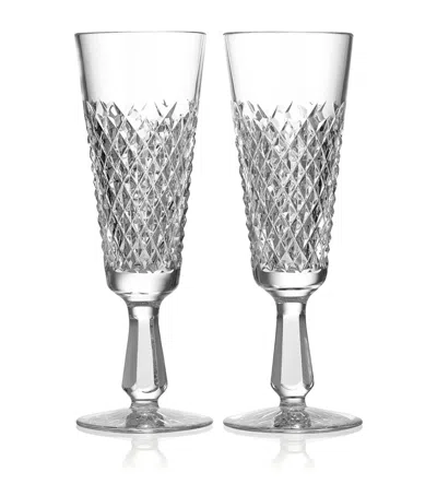 Waterford Set Of 2 Mastercraft Heritage Alana Champagne Flutes In Clear