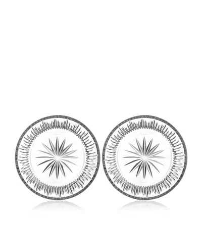 Waterford Set Of 2 Mastercraft Heritage Eileen Plates In Transparent
