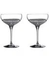 Waterford Mixology Circon Crystal-glass Cocktail Coupes Set Of Two In White