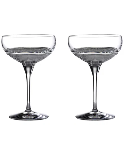 Waterford Set Of 2 Mixology Circon Coupe Glasses In White