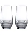 Waterford Set Of 2 Mixology Circon Highball Glasses In Transparent