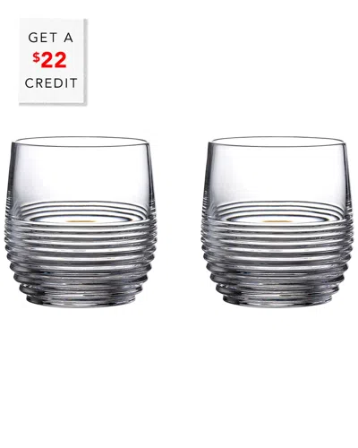 Waterford Set Of 2 Mixology Circon Tumblers With $22 Credit In Transparent