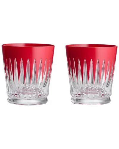 Waterford Set Of 2 New Year Firework Tumblers In Red