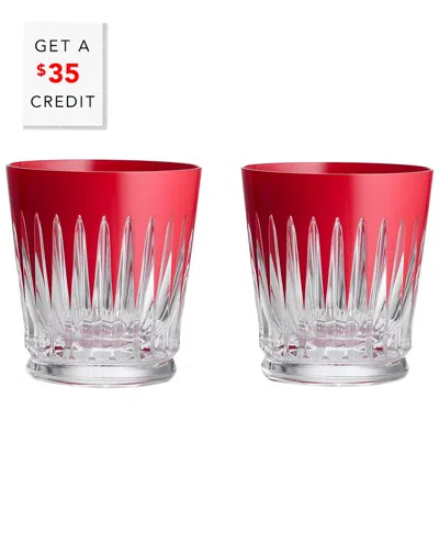 Waterford Set Of 2 New Year Tumblers: Firework With $35 Credit In Red
