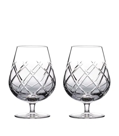 Waterford Set Of 2 Olann Brandy Balloon Glasses In Clear