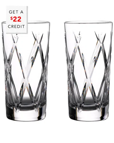 Waterford Set Of 2 Olann Hiballs With $22 Credit In Transparent