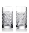 Waterford Opulence Set Of 2 Lead Crystal Highball Glasses In Transparent