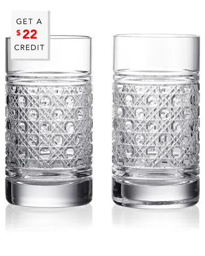 Waterford Set Of 2 Opulence Highballswith $22 Credit In Transparent