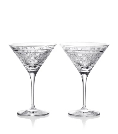 WATERFORD SET OF 2 OPULENCE MARTINI GLASSES