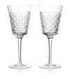 Waterford Opulence Red Wine Crystal Glasses Set Of Two In Silver