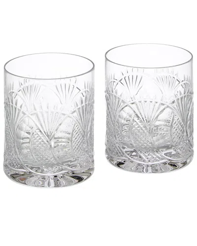 Waterford Set Of 2 Seahorse Tumblers In Transparent