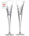 Waterford Wishes Beginnings Toasting Flute Pair, Set Of 2 In Transparent
