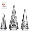 Waterford Set Of 3 Standing Trees With $21 Credit In Clear