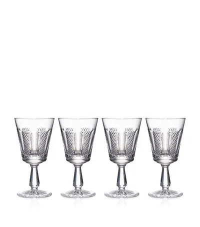Waterford Set Of 4 Crystal Hibernia Mastercraft Wine Glasses In Clear