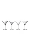Waterford Set Of 4 Crystal Mixologist Martini Glasses In Clear