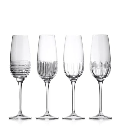 Waterford Set Of 4 Mixology Circon Champagne Glasses In Clear