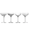 Waterford Set Of 4 Mixology Large Mixed Coupes In Transparent