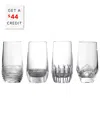 Waterford Set Of 4 Mixology Mixed Hiballs With $44 Credit