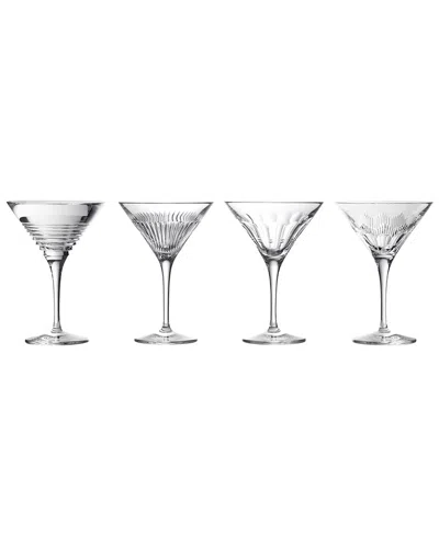Waterford Set Of 4 Mixology Mixed Martini Glasses In Transparent