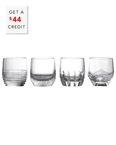 Waterford Set Of 4 Mixology Mixed Tumblers With $44 Credit In Transparent
