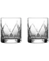Waterford Olann Short Stories Set Of 2 Double Old Fashioned Lead Crystal Glasses