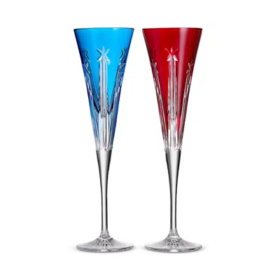 Waterford Usa 250 Collection Color Champagne Flutes, Set Of 2 In Multi