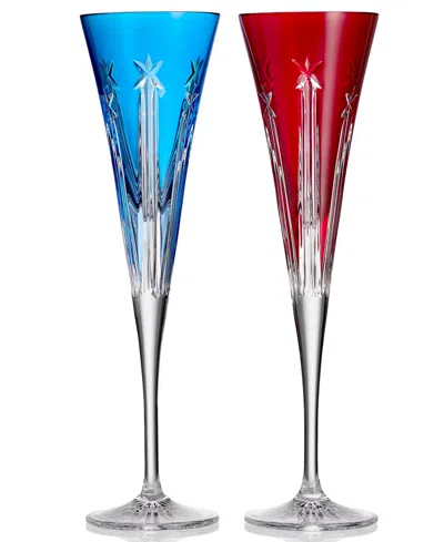 Waterford Usa250 Crystal Flutes, Set Of 2 In Multi