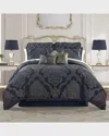 Waterford Vaughn 6-piece Queen Comforter Set In Navy