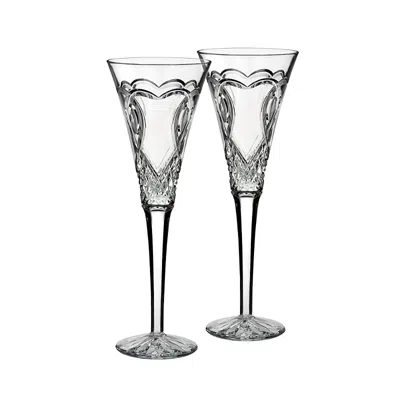 Waterford Wedding Toasting Flute 7 Oz, Set Of 2 In Clear