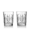 Waterford Winter Wonders Holly Double Old Fashioned Glass, Set Of 2 In Clear
