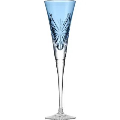 Waterford Winter Wonders Icy Blue Snowflake Set Of 2 Lead Crystal Champagne Flutes