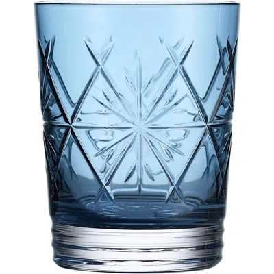Waterford Winter Wonders Icy Blue Snowflake Set Of 2 Lead Crystal Double Old Fashioned Glasses