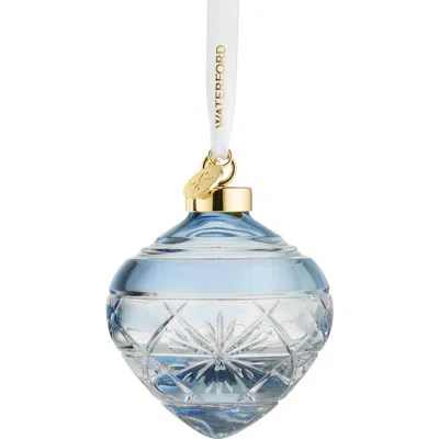 Waterford Winter Wonders Snowflake Bauble Crystal Ornament In Blue
