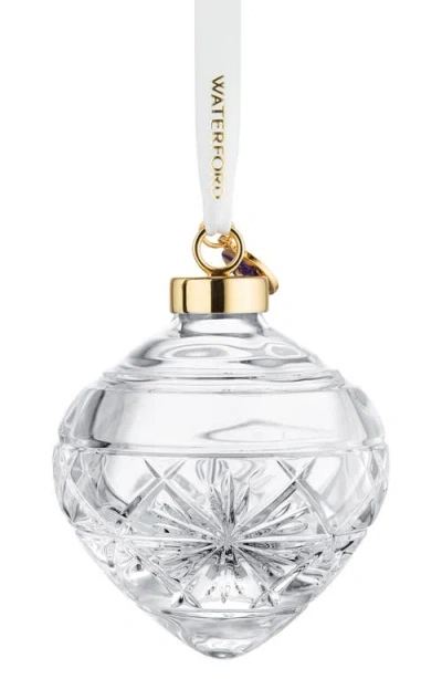 Waterford Winter Wonders Snowflake Bauble Crystal Ornament In Transparent