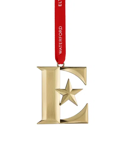 Waterford Elton John Golden 'e' Christmas Tree Decoration