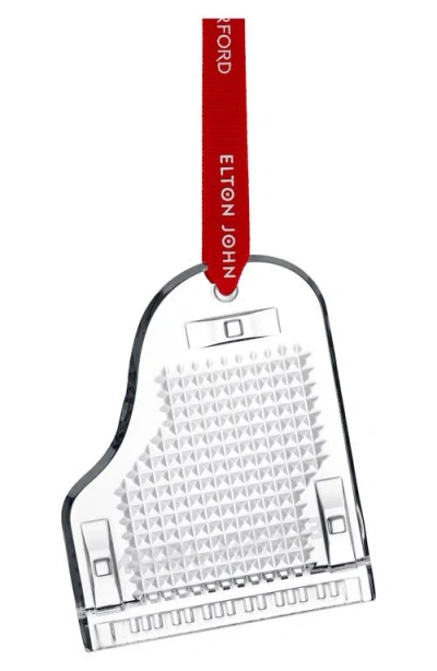 Waterford X Elton John Piano Crystal Ornament In Transparent
