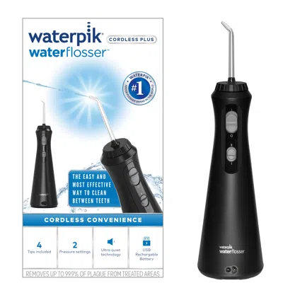 Waterpik Cordless Plus Cordless Water Flosser 492 Black In White