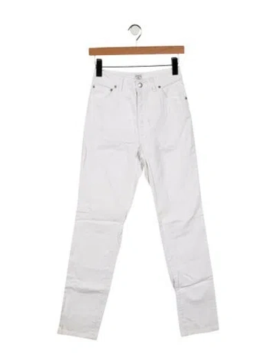 Pre-owned Wathne High-rise Straight Leg Jeans In Neutral