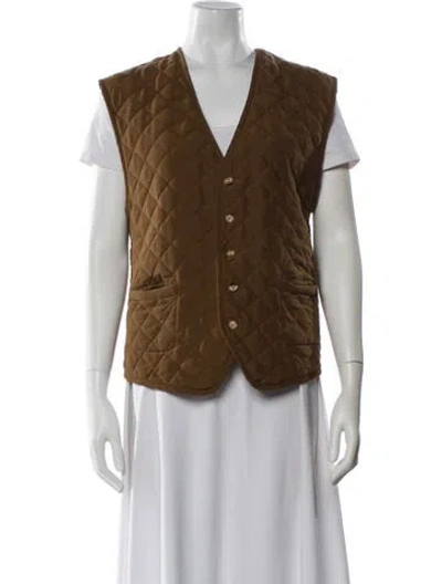 Pre-owned Wathne Printed Vest In Brown