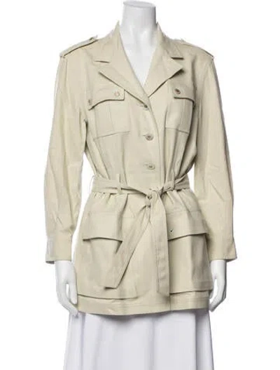 Pre-owned Wathne Silk Utility Jacket In Green