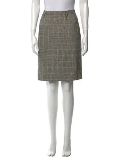 Pre-owned Wathne Wool Knee-length Skirt In Gray