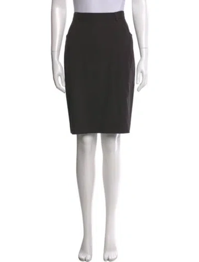 Pre-owned Wathne Wool Knee-length Skirt In Gray