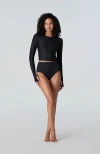 Watskin Sasha Long Sleeve Top In Black