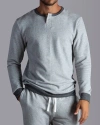 Watson's Absolute Stretch French Terry Lounge Henley Crew In Gray