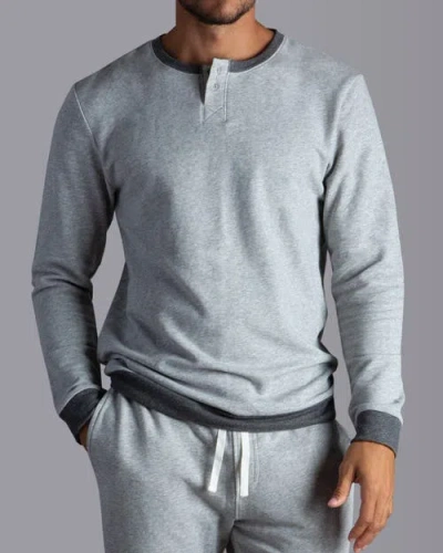 Watson's Absolute Stretch French Terry Lounge Henley Crew In Gray