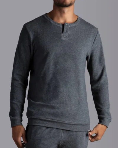 Watson's Absolute Stretch French Terry Lounge Henley Crew In Gray