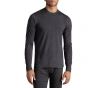 Watson's Heat Baselayer Thermal Long Sleeve Crew Undershirt In Black