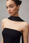 Watters Charmeuse Neck Scarf In Black